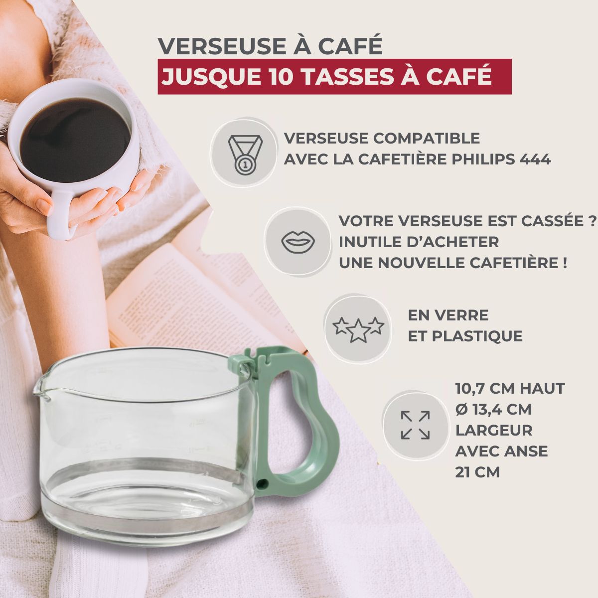 Verseuse à café pour cafetière Philips 444 Fackelmann