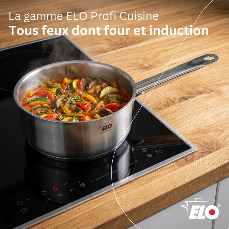 Casserole en inox 20 cm de 2,2 litres Elo Profi Cuisine