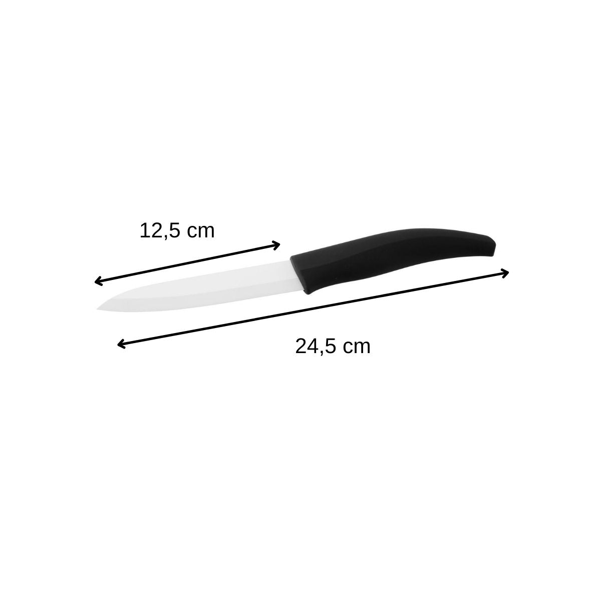 Couteau de chef avec lame en céramique de 12,5 cm de long Nirosta Céramique