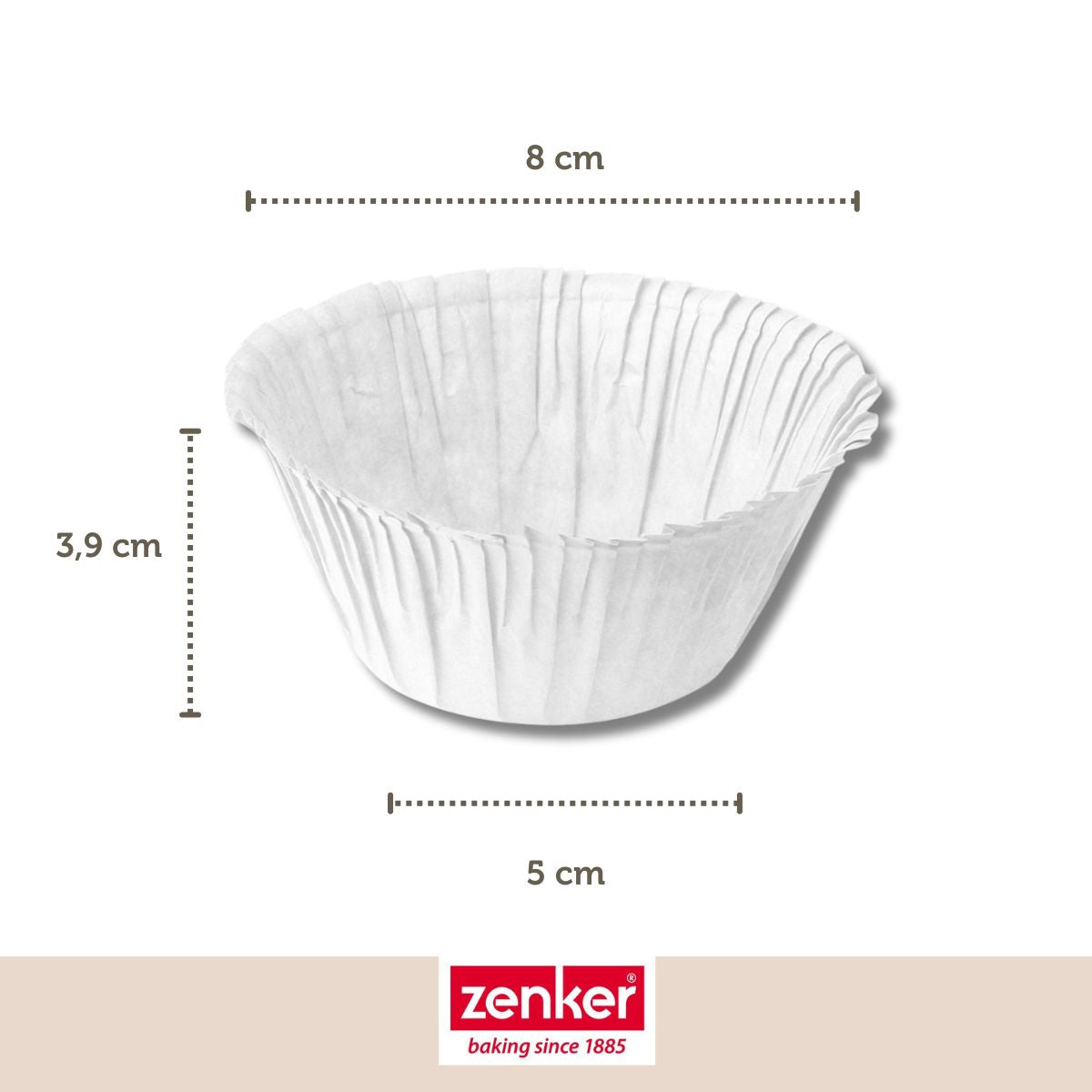 Lot de 30 moules à muffins en papier blanc Zenker