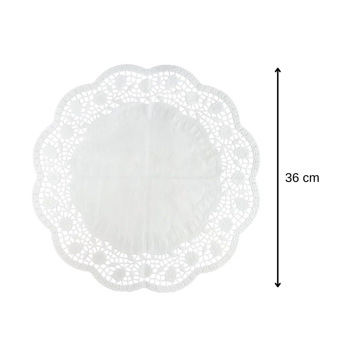 Lot de 15 napperons papier ronds pour tartes et gâteaux Zenker