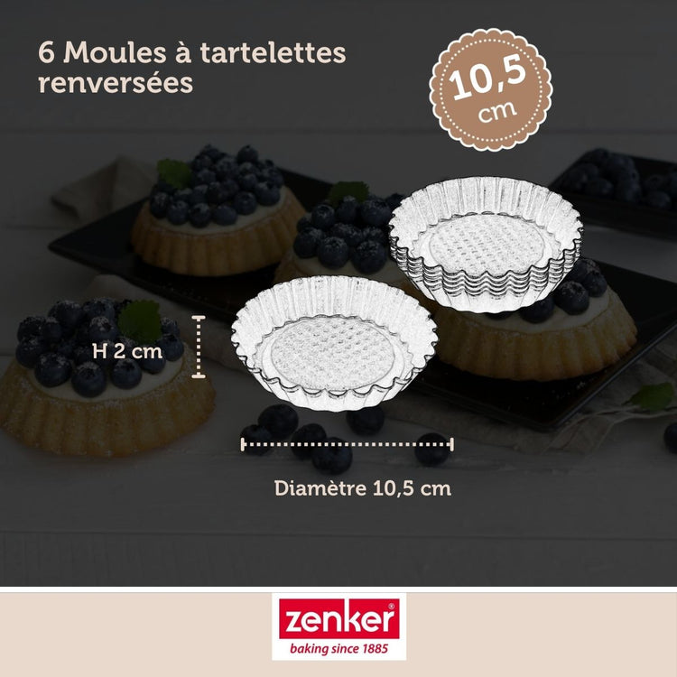 6 Moules à tartelettes Zenker Black Metallic