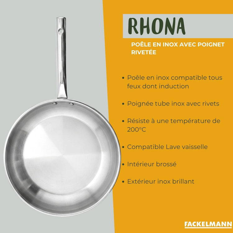 Poêle à frire en inox 28 cm Fackelmann Rhona