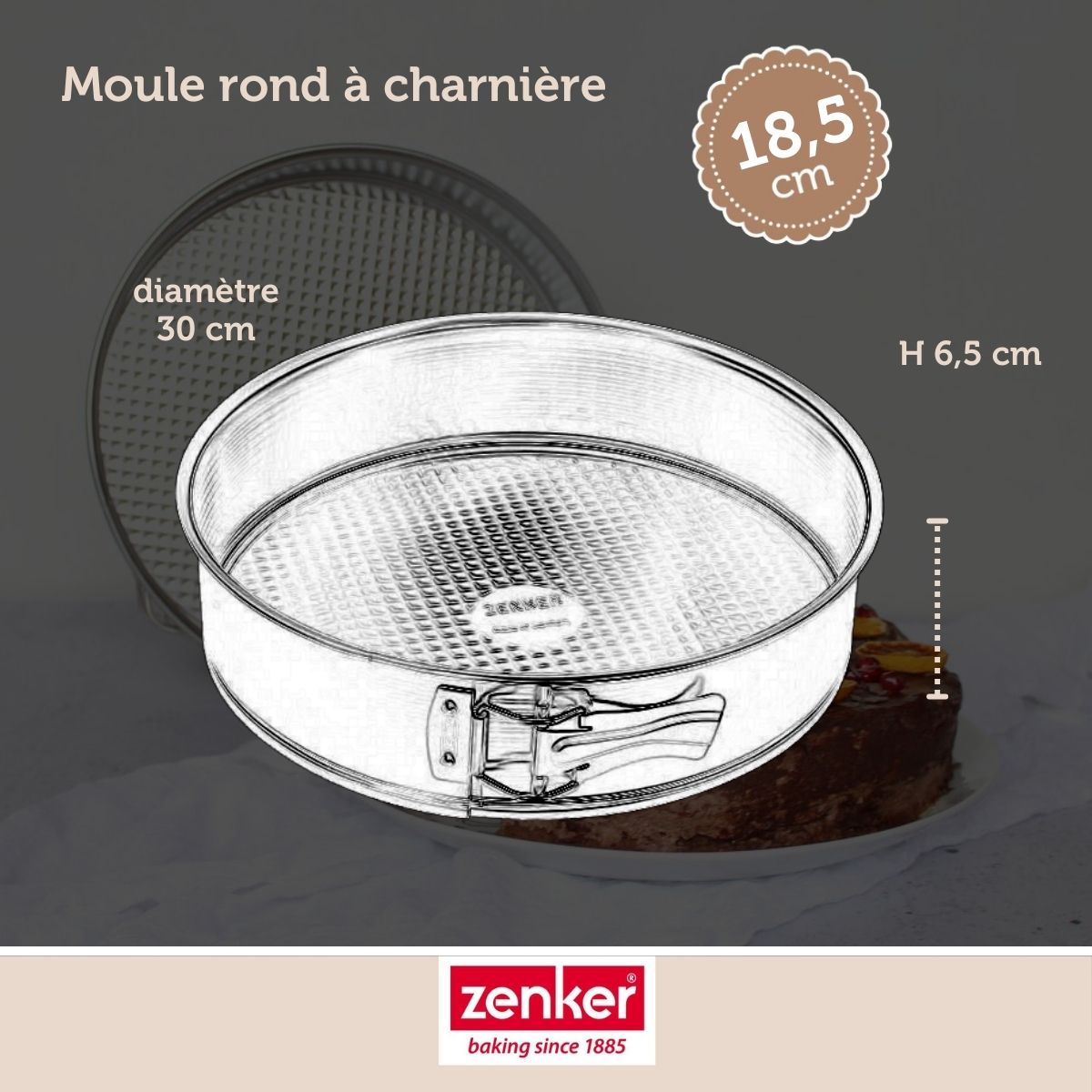 Moule à manqué à charnière 18,5 cm Zenker Silver