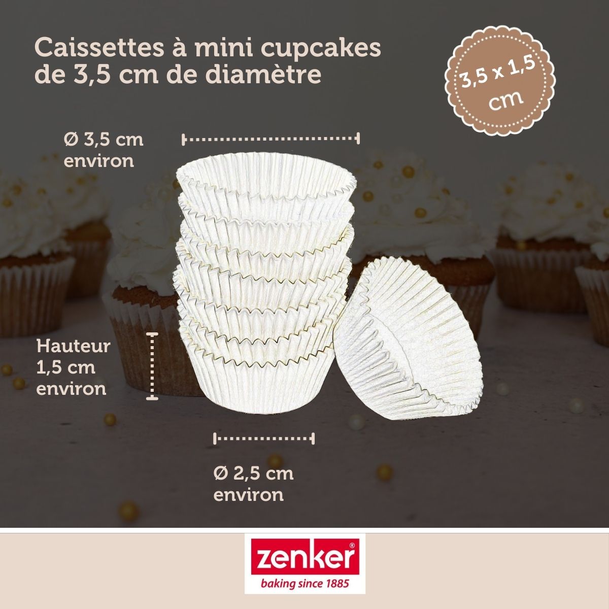 Lot de 100 barquettes alimentaires jetables 2,5 cm Zenker