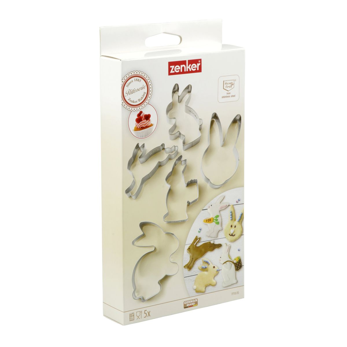 Set de 5 emporte-pièces "lapin de pâques" Zenker