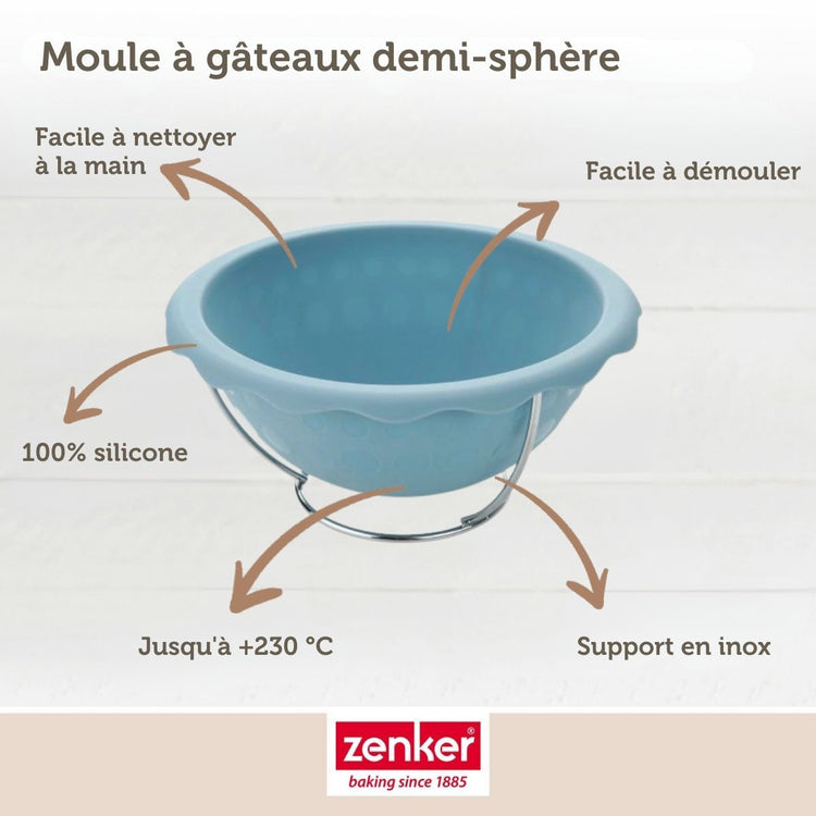 Set de 4 ustensiles de pâtisserie moule à gâteaux bol et spatule Zenker Spécial Football