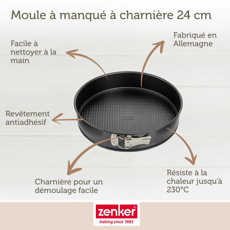 Set de 4 ustensiles de pâtisserie moule à manqué 2 bols et spatule pâtisserie Black metallic Black mettallic Zenker  Black mettallic