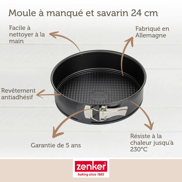 Set de 4 ustensiles de pâtisserie moule à gâteaux bols et spatule Black mettallic Black mettallic Zenker  Black mettallic