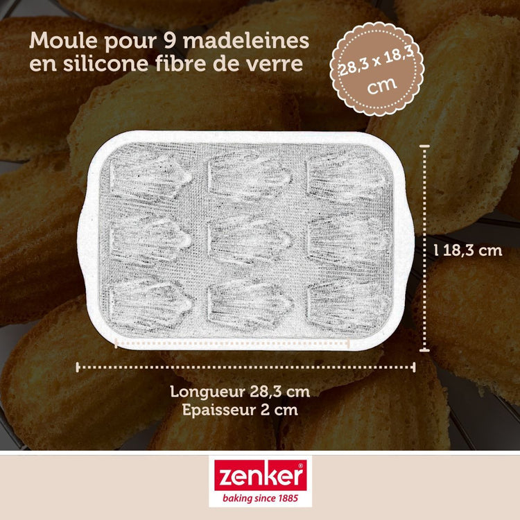 Set de 4 ustensiles de pâtisserie moule à gâteaux 2 bols et spatule Silicone fibre de verre Silicone fibre de verre Zenker  Silicone fibre de verre