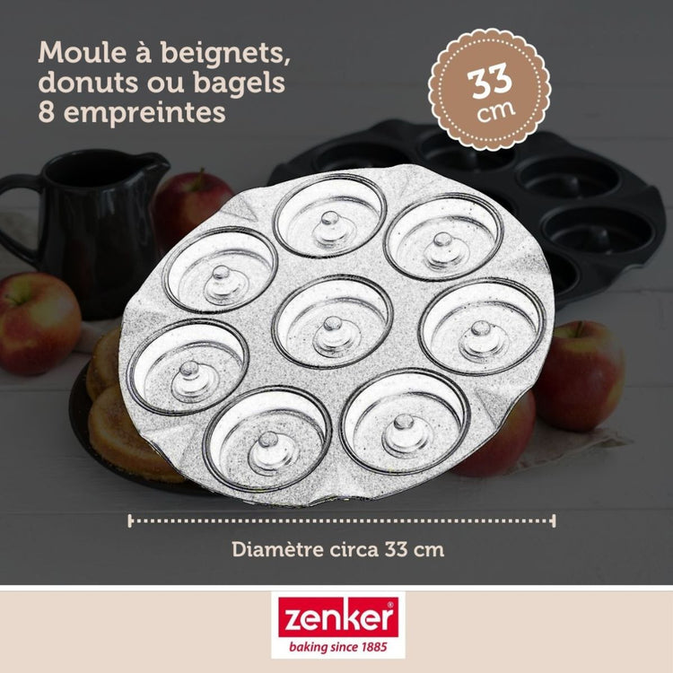 Set de 4 ustensiles de pâtisserie moule à gâteaux 2 bols et spatule Black mettallic Black mettallic Zenker  Black mettallic