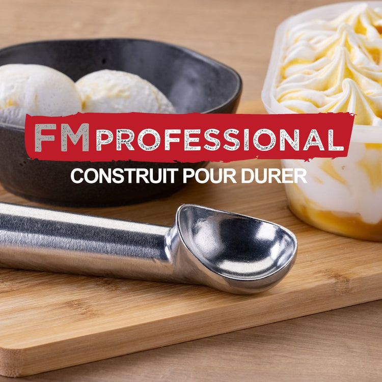 Set de 2 ustensiles de cuisine cuillère à glace professionnelle FM Professional Gourmet Edition