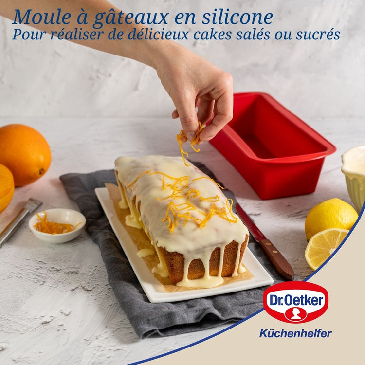 Lot de 2 moules à gâteaux 24/24 cm en silicone Dr Oetker Flexxibel Love