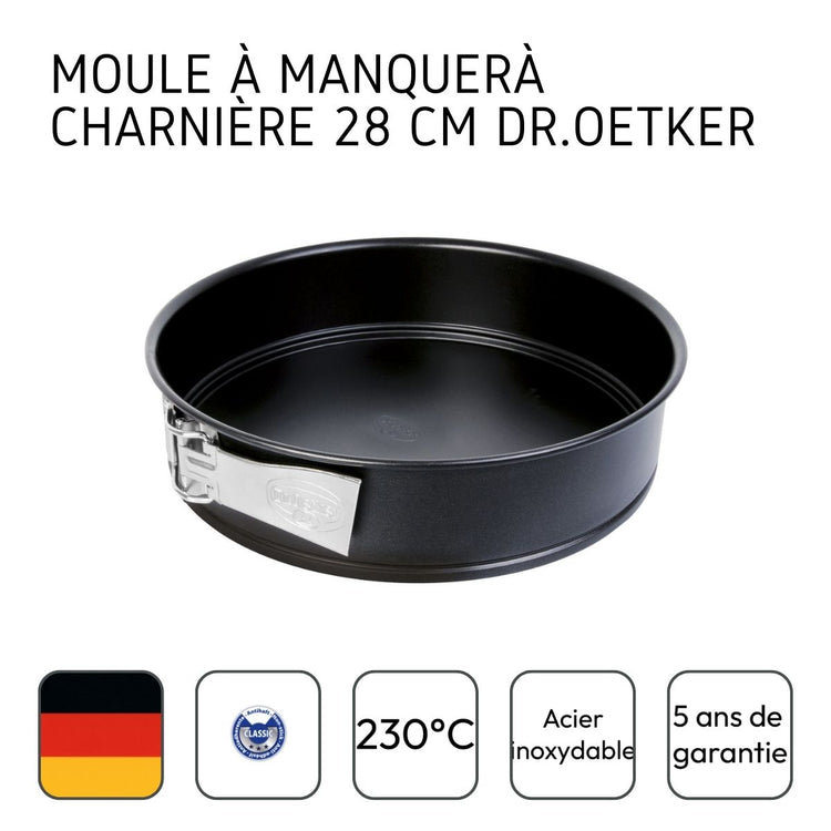 Lot de 2 moules à manqué 28/28 cm en acier Dr oetker Tradition