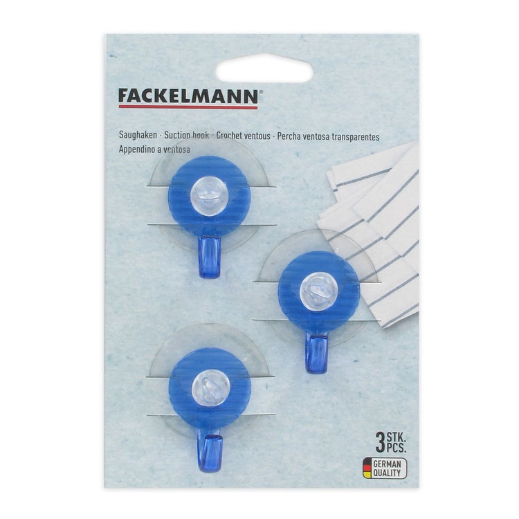 Crochets ventouses en plastique lot de 6, dimensions 4,5 cm Fackelmann Tecno