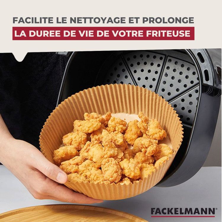 Lot de 4 moules en papier air fryer 20/20/20/20 cm en papier Fackelmann Moules Air Fryer
