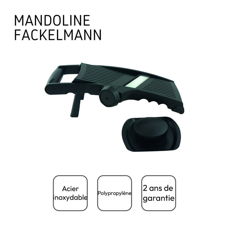 Set de 2 mandolines professionnelles en inox Fackelmann Handmade Tradition