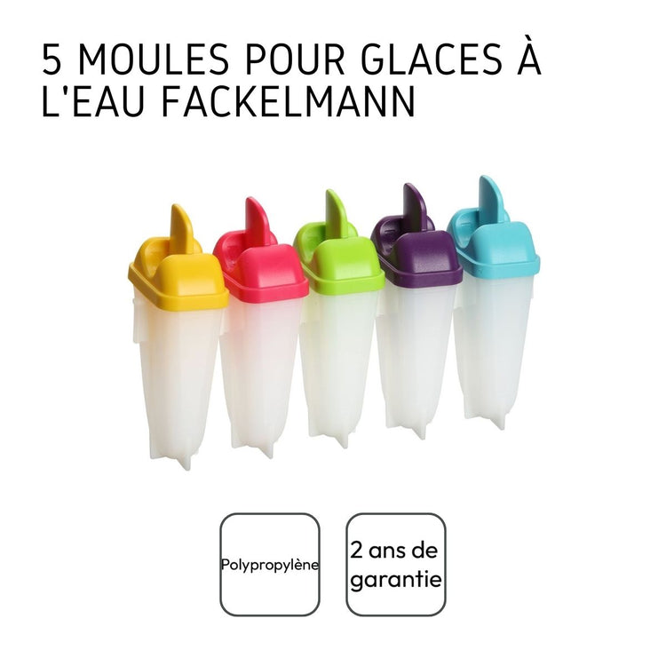 Lot de 2 moules à glaces 11,5/11,5 cm en plastique Fackelmann Colors Edition