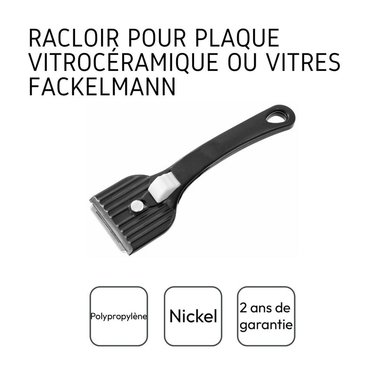 Racloir pratique en acier Lot de 2, 16 cm racloir anti-rayures et multifonction pour un usage quotidien Fackelmann Tecno