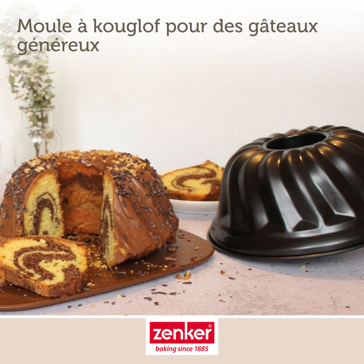 Lot de 2 moules à gâteaux 25/25/11,5 cm en acier Black mettallic Black mettallic Zenker  Black mettallic
