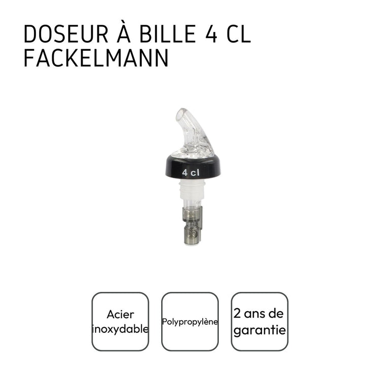 Ensemble de 2 Becs verseurs doseur à alcool à bille 4 cl Fackelmann