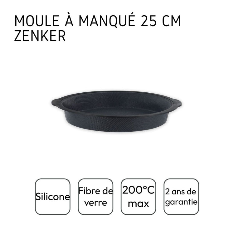 Lot de 2 moules à gâteaux 25/25 cm en silicone fibre de verre Silicone fibre de verre Silicone fibre de verre Zenker  Silicone fibre de verre