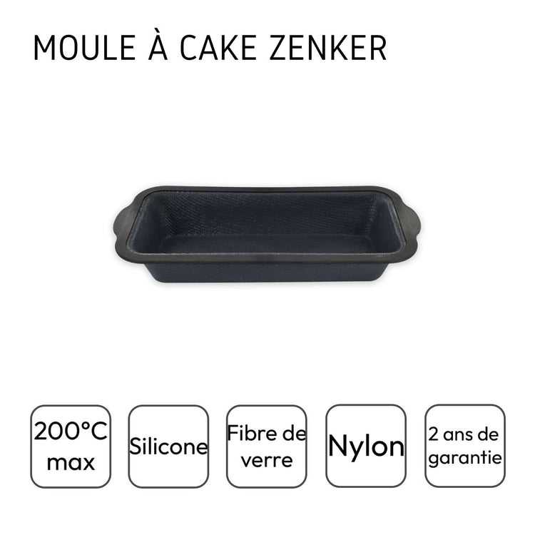 Lot de 2 moules à gâteaux 31,5/14,2 cm en silicone Silicone fibre de verre Silicone fibre de verre Zenker  Silicone fibre de verre