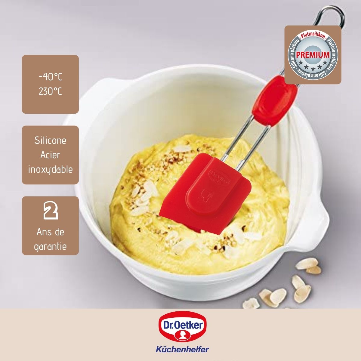 Spatule de pâtisserie en silicone 26,5 cm Dr.Oetker Flexxibel Love