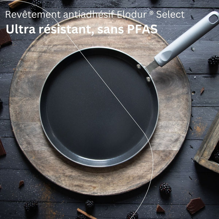 Set de 1 poêle de cuisson 26 cm en aluminium avec 2 ustensiles de cuisine sans PFAS Elo Ducato
