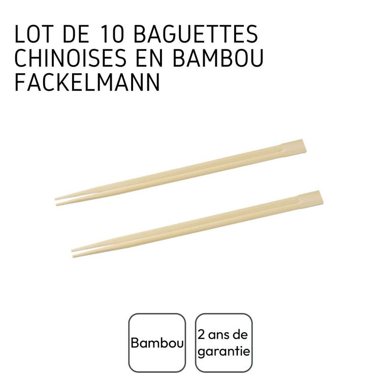 Lot de 10 baguettes en bambou Fackelmann Asia Line