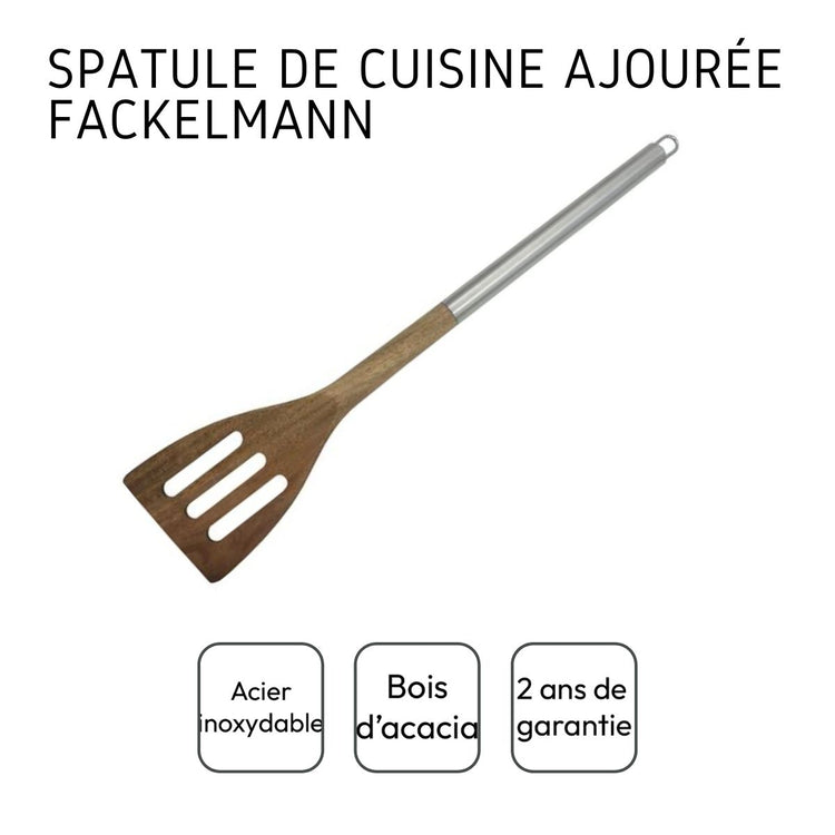 Spatule de cuisine ajourée en bois d'acacia Fackelmann Synthesis