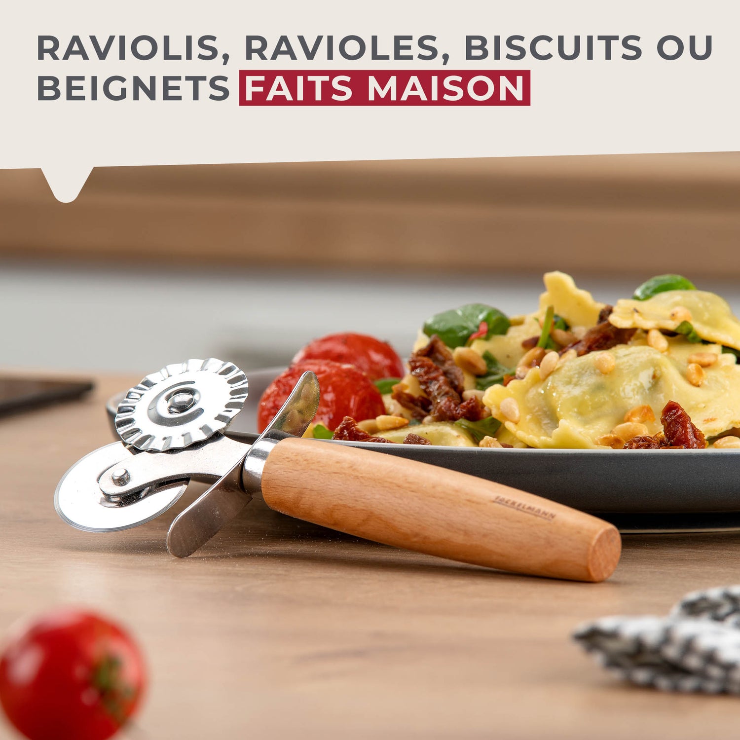 Roulette double embout pour pâtes fraiches Fackelmann Pizza & Pasta