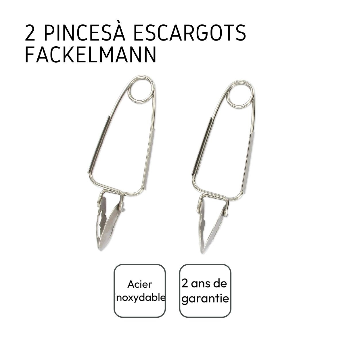 Lot de 2 pinces à escargots Fackelmann