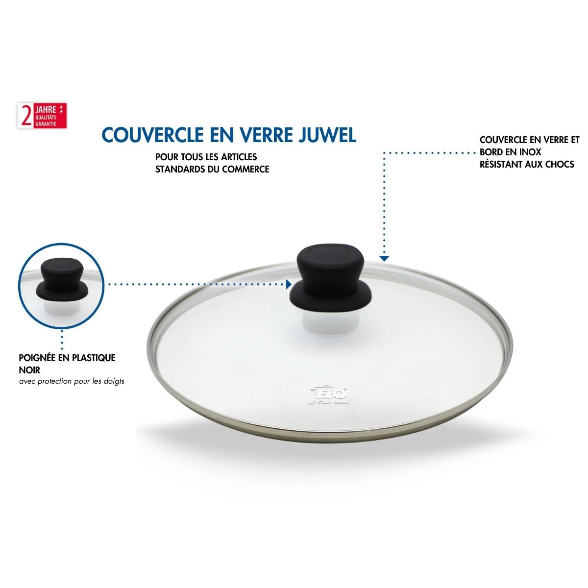 Couvercle de cuisson en verre 20 cm Elo