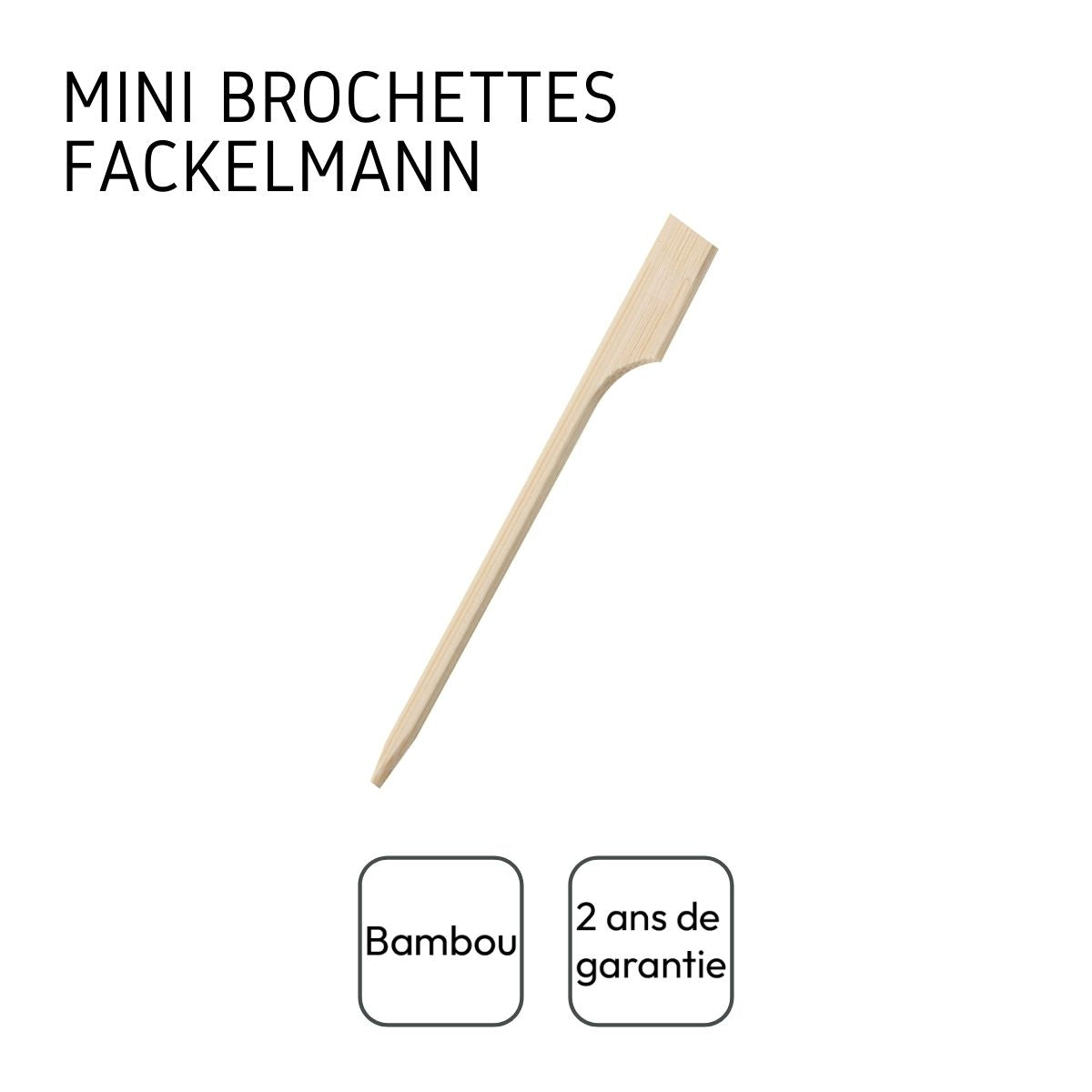Lot de 100 pics à brochettes en bois Fackelmann Wood Edition