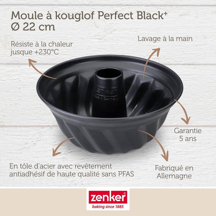 Moule à kouglof 22 cm Zenker PerfectBack+