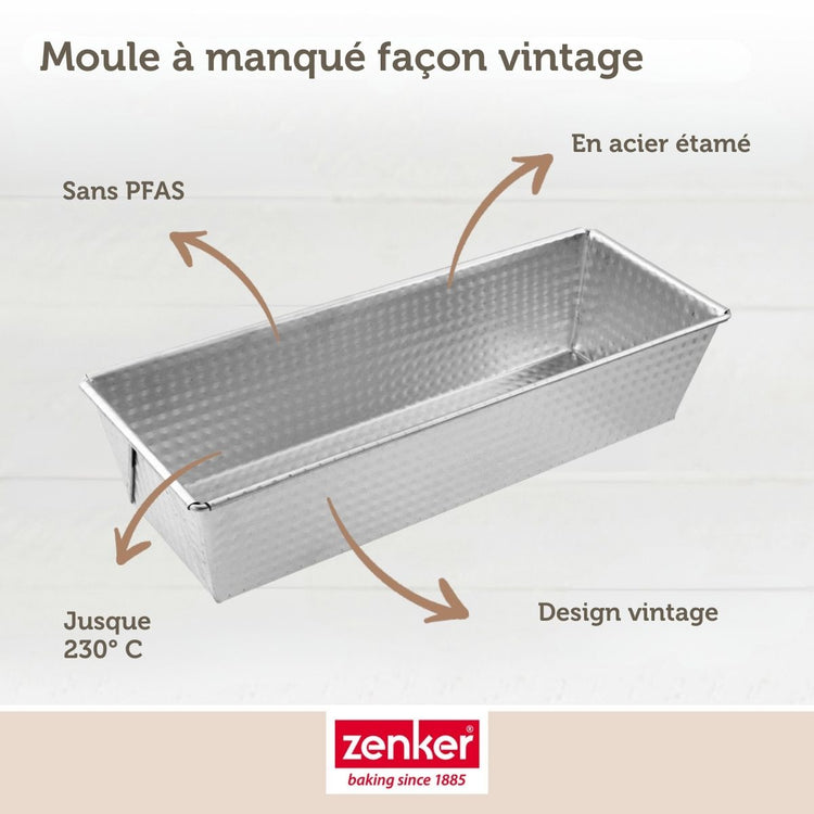 Lot de 2 moules à cakes 30 x 11,5 cm Zenker Silver