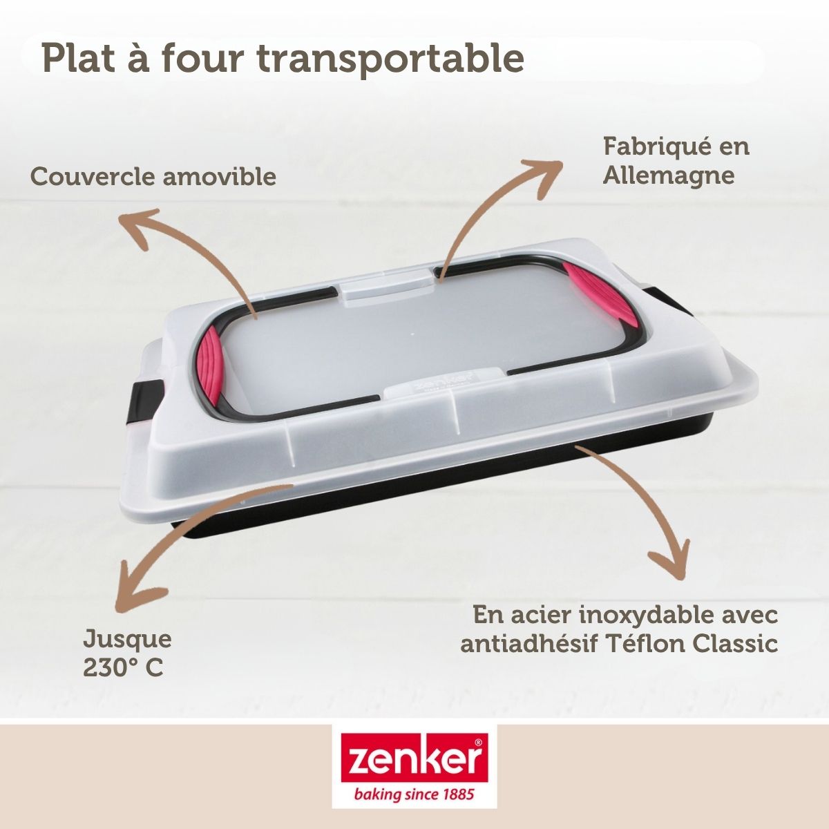 Plaque de cuisson 42 cm avec couvercle Zenker Special To Go