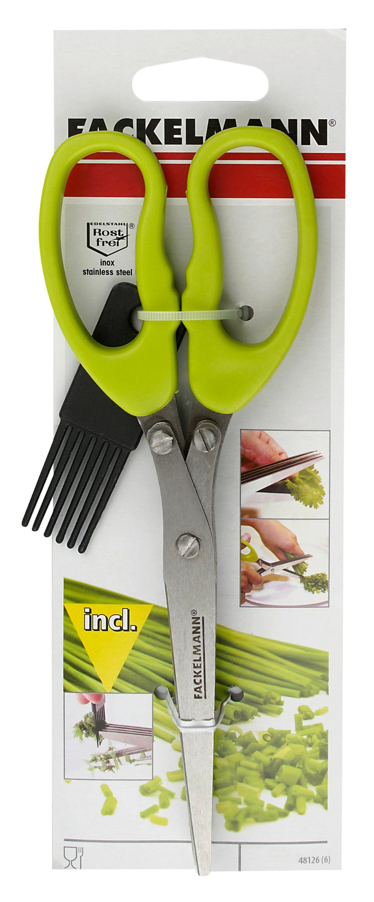 Set de 2 ciseaux pour herbes aromatiques en plastique et inox Fackelmann Basic