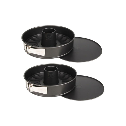 Lot de 2 moules à manqué 26/26 cm en acier Dr oetker Tradition