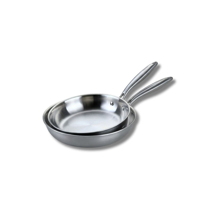 Lot de 2 poêles de cuisson 20/24 cm en inox sans PFAS Fackelmann Vita3