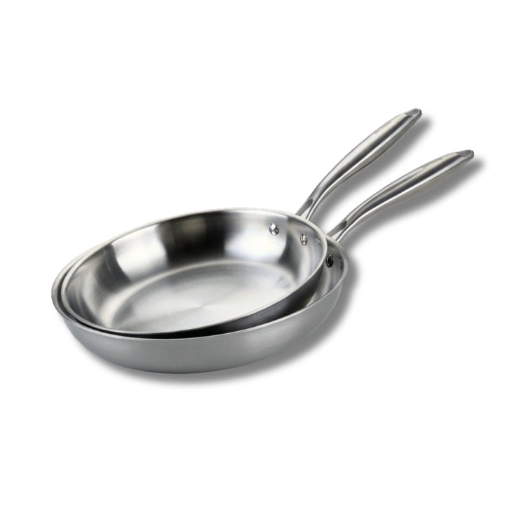 Set de 2 poêles de cuisson 26/28 cm en inox sans PFAS Fackelmann Vita3