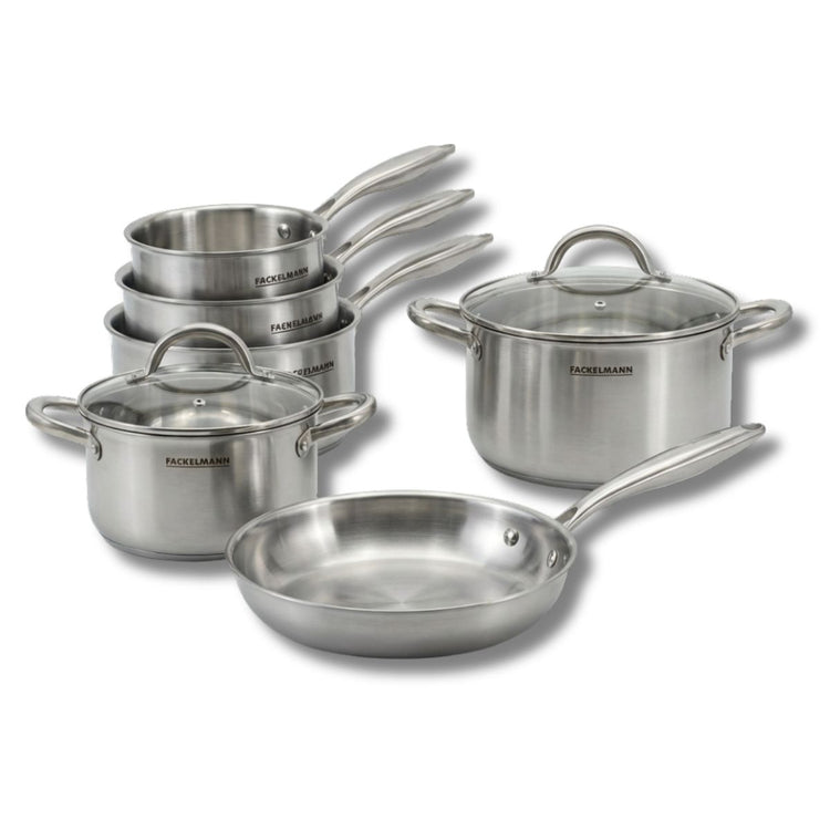 Poêle à Frire 24 cm, Casseroles 14 et 18 cm, Faitouts 20 24 cm inox 18/10 Triply Fackelmann Vita3
