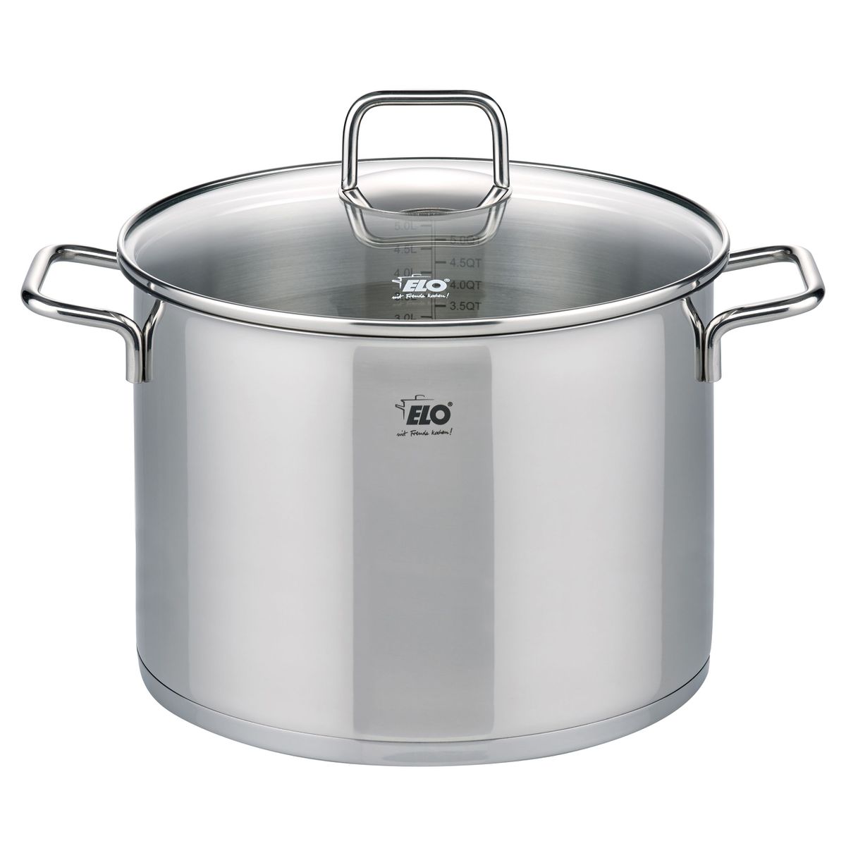 Marmite en inox avec couvercle en verre 26 cm Elo Citrin