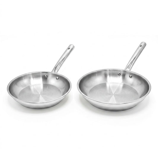 Lot de 2 poêles à frire en inox 20 cm et 28 cm Fackelmann Rhona