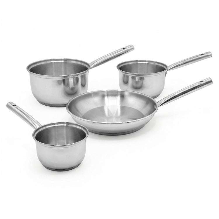 Lot de 3 casseroles 18/20/22 cm et poêle 24 cm en inox Fackelmann Rhona