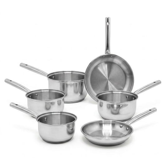 Lot de 4 casseroles 16/18/20/22 cm et poêles en inox 20/28 cm Fackelmann Rhona