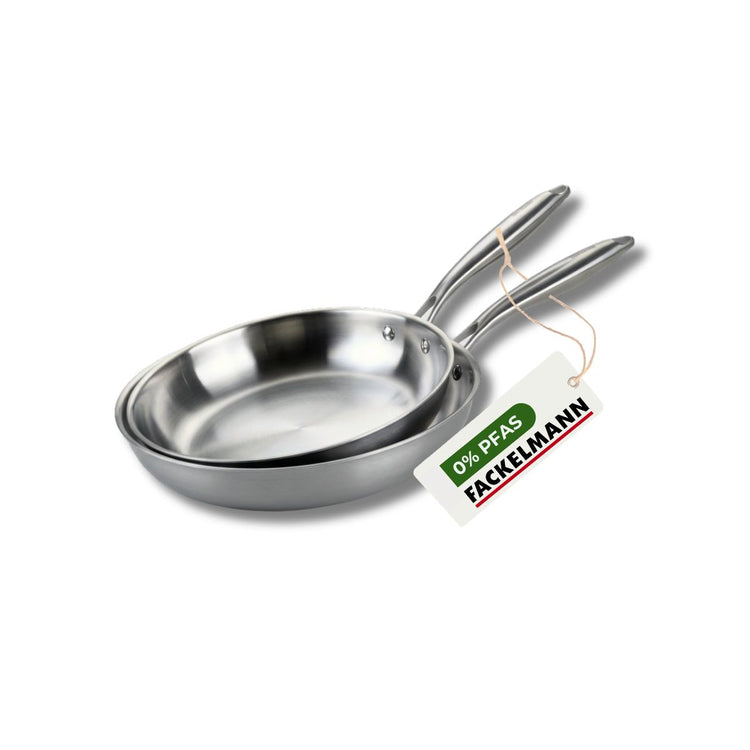 Set de 2 poêles de cuisson 24/26 cm en inox sans PFAS Fackelmann Vita3