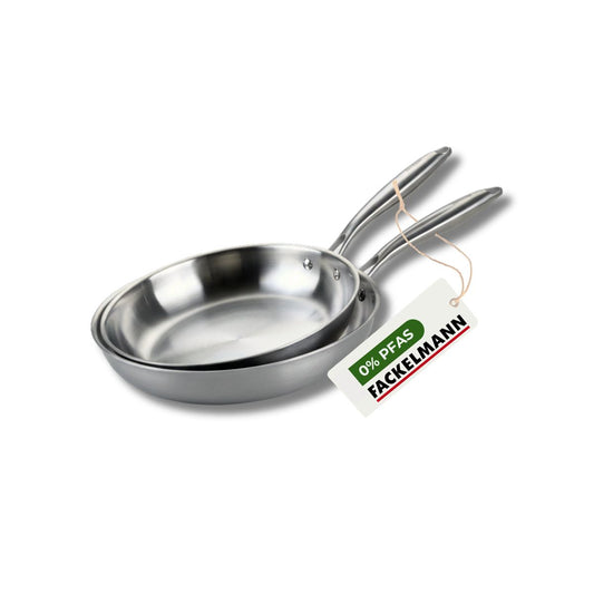 Set de 2 poêles de cuisson 24/26 cm en inox sans PFAS Fackelmann Vita3
