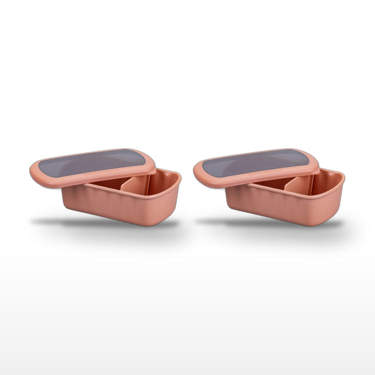 Lot de 2 boîtes à lunch 1 L avec 2 ustensiles de cuisine Fackelmann Storage